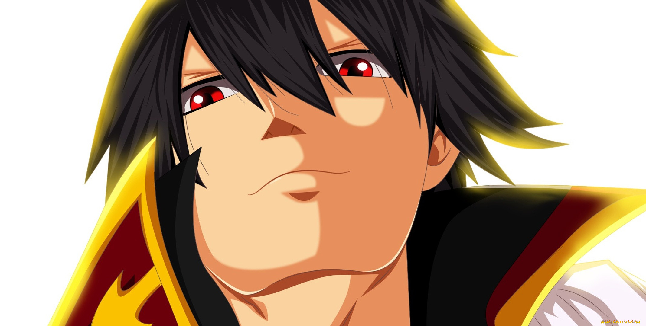 , fairy tail, face, man, by, laxus, dreyards, red, eyes, zeref, mahou, oni, asiatic, powerful, oriental, fairy, tail, japanese, manga, asian, evil